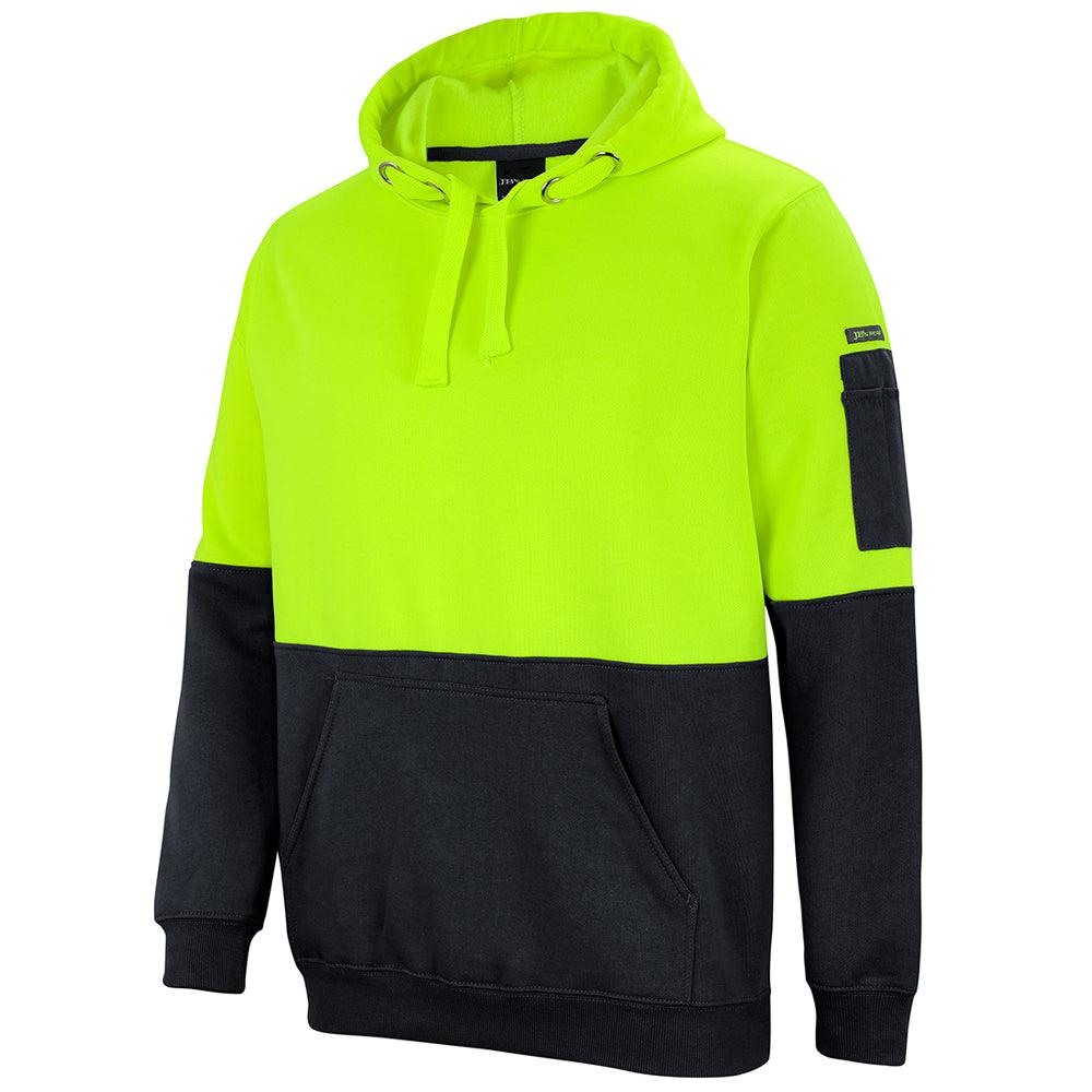 JB's Hi-Vis Pullover Hoodie - Classic Fit, Durable Fleece with UPF 50+ Protection 6HVPH - Brand Workwear