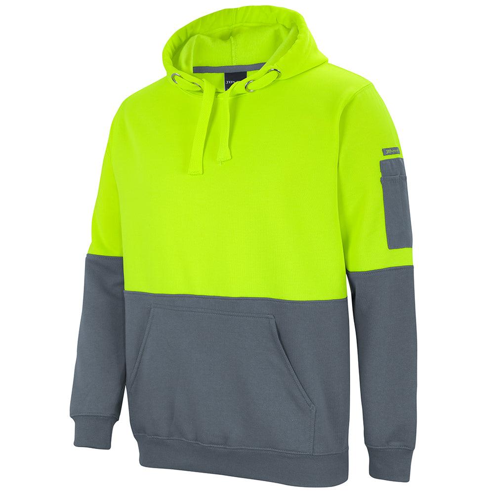 JB's Hi-Vis Pullover Hoodie - Classic Fit, Durable Fleece with UPF 50+ Protection 6HVPH - Brand Workwear