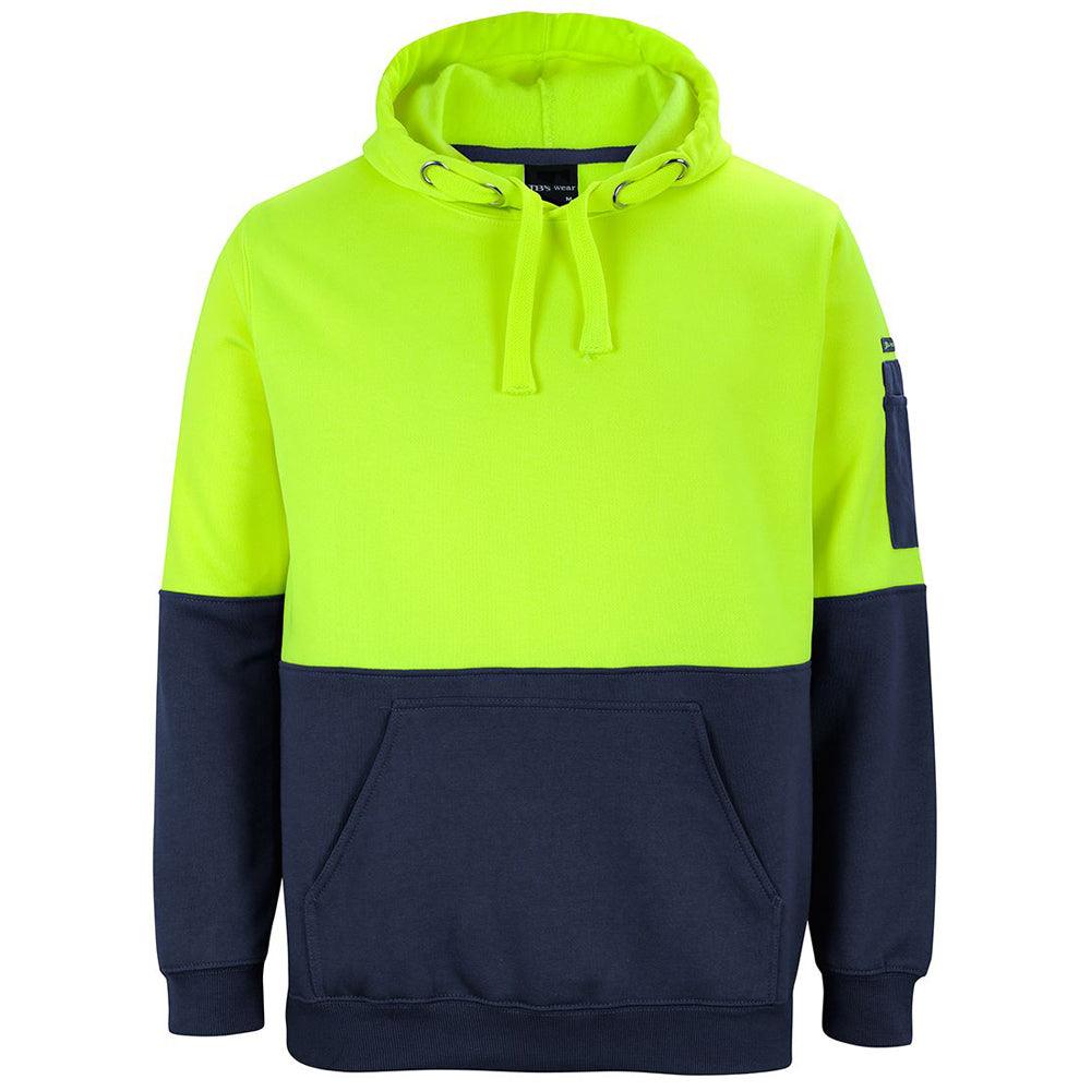 JB's Hi-Vis Pullover Hoodie - Classic Fit, Durable Fleece with UPF 50+ Protection 6HVPH - Brand Workwear