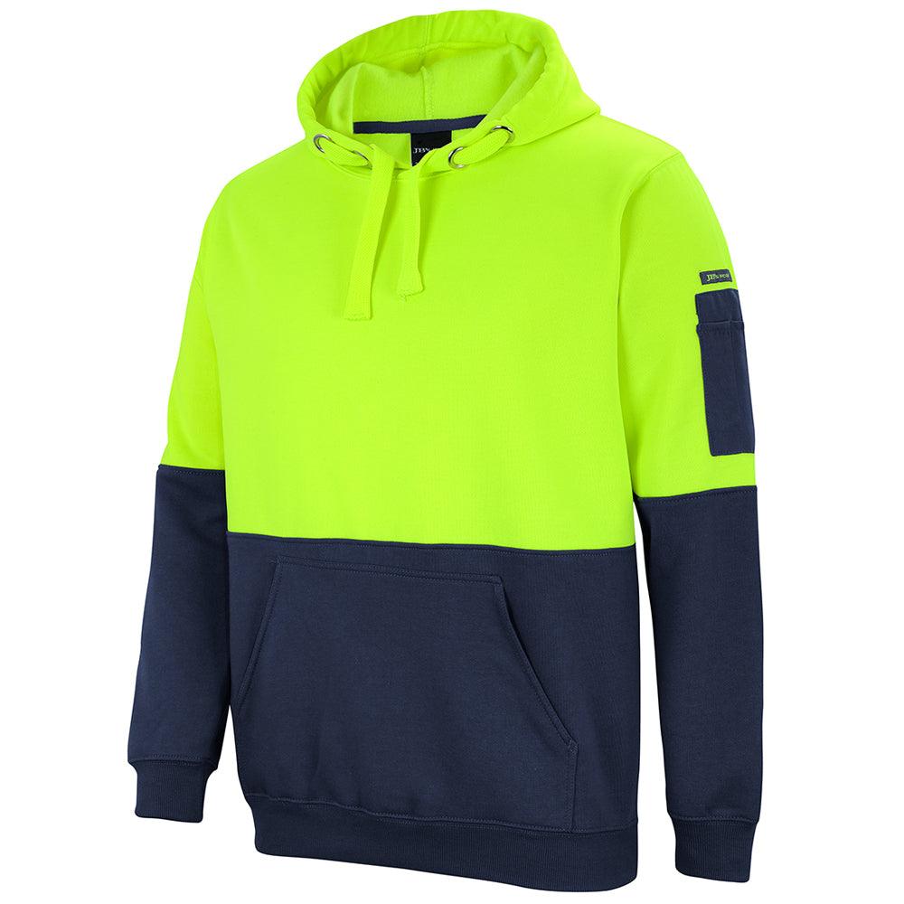 JB's Hi-Vis Pullover Hoodie - Classic Fit, Durable Fleece with UPF 50+ Protection 6HVPH - Brand Workwear