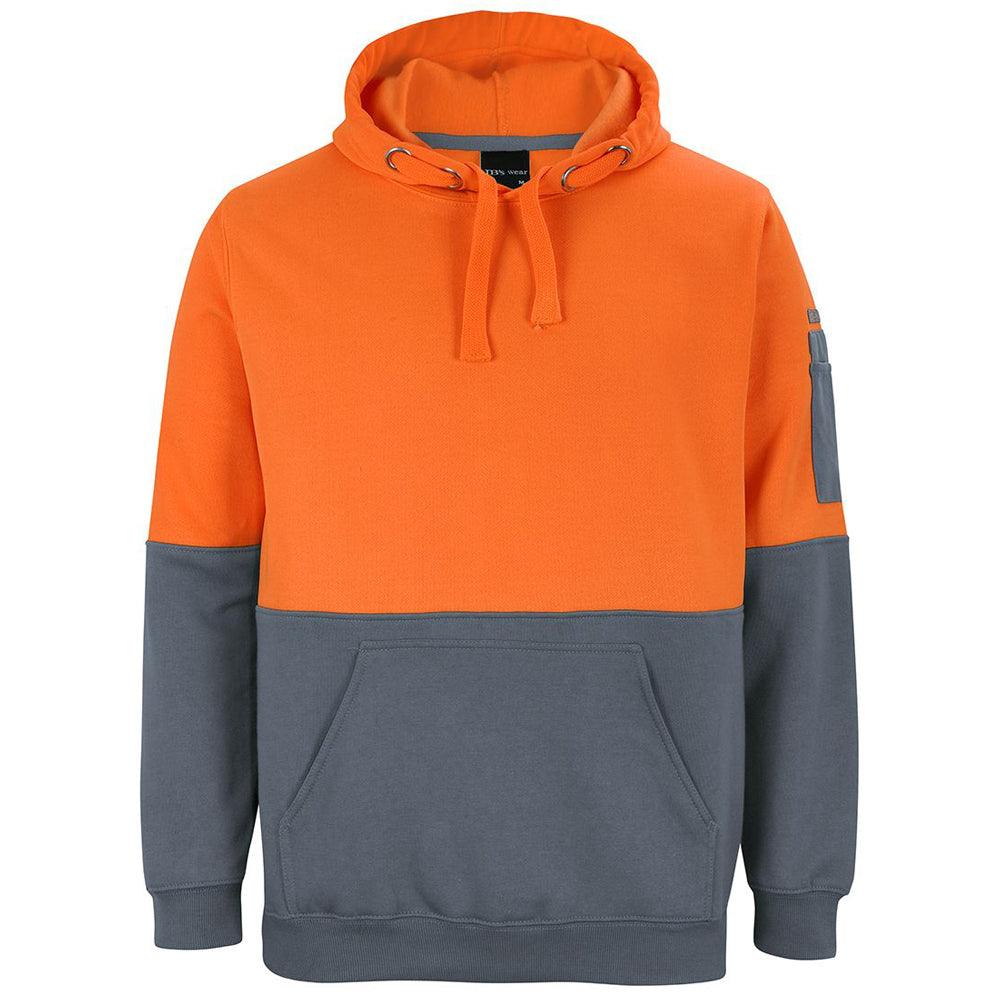 JB's Hi-Vis Pullover Hoodie - Classic Fit, Durable Fleece with UPF 50+ Protection 6HVPH - Brand Workwear