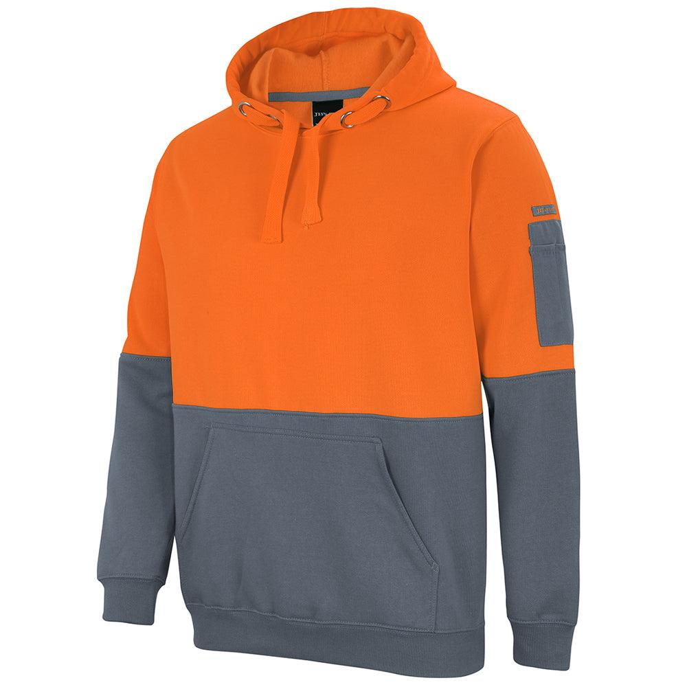 JB's Hi-Vis Pullover Hoodie - Classic Fit, Durable Fleece with UPF 50+ Protection 6HVPH - Brand Workwear