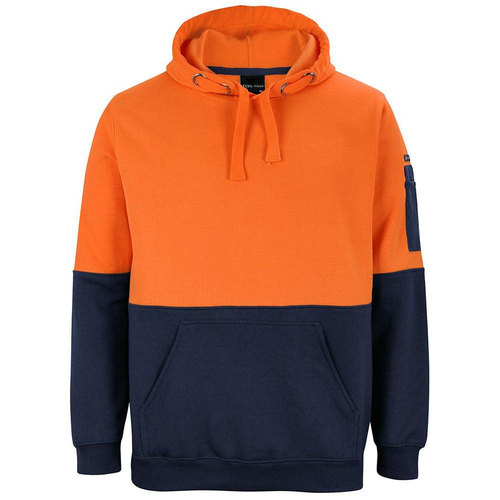 JB's Hi-Vis Pullover Hoodie - Classic Fit, Durable Fleece with UPF 50+ Protection 6HVPH - Brand Workwear