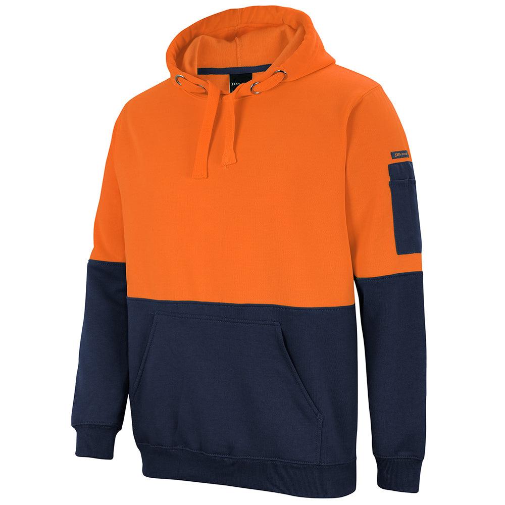 JB's Hi-Vis Pullover Hoodie - Classic Fit, Durable Fleece with UPF 50+ Protection 6HVPH - Brand Workwear